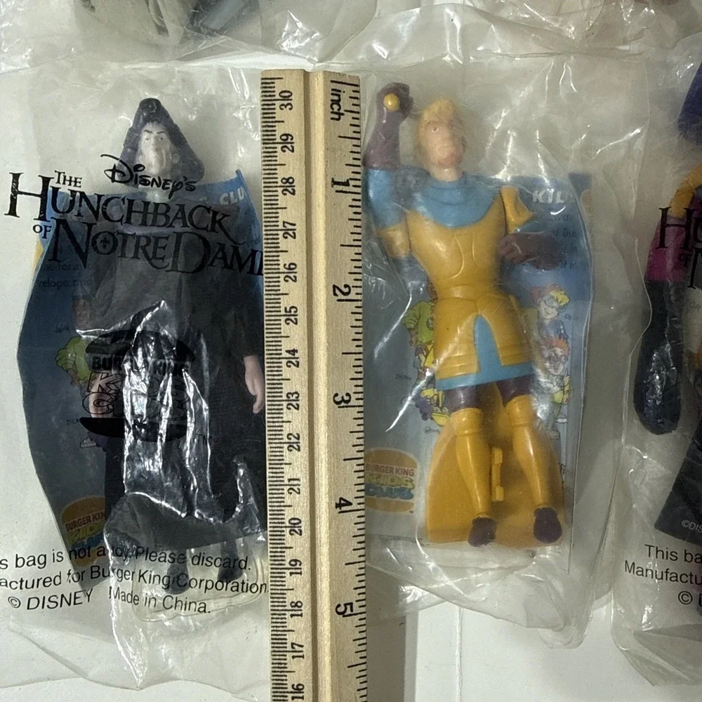 Vintage‎ 1990s Burger King Disney Hunchback of Notre Dame Figures LOT 5pc Sealed
